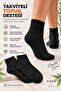 Original Men's 2 Pairs Premium Bamboo Soft Textured Ultra Flexible Throat Structure Breathable Reinforced Heel Durable Toe 4-Season Suitable for Daily Use Half-Toe Socks |   Size 40-45 - 2 Pairs Black - 6