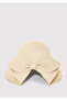 Beige Straw Hat with Bow Detail 1912986-80795 - 5