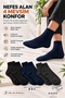 Original Men's 3-Pair Premium Bamboo Soft Textured Ultra Flexible Throat Structure Breathable Reinforced Heel Durable Toe 4-Season Suitable for Daily Use Half-Toe Socks Set |   3 Colors 40-45 Size - 5