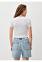 Crew Neck Gray Basic T-Shirt Fitted / Fitted Cut1600814-85438 - 4