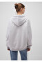 Hooded Zippered Gray Sweatshirt 1610221-80196 - 4
