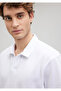 Loose Cut White Polo T-Shirt -0611904-620 - 5