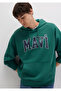 Logo Printed Hooded Green Sweatshirt 067149-71874 - 3