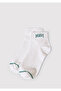 Logo Detailed Ecru Booties Socks 1912785-20843