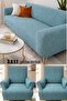 Stretch Elastic Flexible Washable Cotton 3 3 1 1 Jacquard Sofa Cover Set Sofa Cover