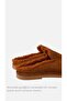Esso Women's Fur-Lined Lofer Slippers Winter Genuine Leather Taba Suede - 5