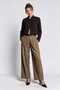 Padded Asymmetrical Crop Woven Jacket Laz0017 Brown