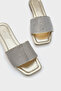 Stoned Single Strap Flat Heel Women's Slippers - 3
