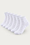 Women's Soft Textured Patterned White Bamboo Towel Booties Socks – 6-Piece Premium - 2