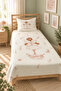 Winged Princess Patterned Baby and Kids Printed Single Pique Set 160x230 White - 7