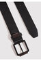 Black Faux Leather Belt 0910871 -900 - 3