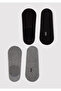2 Pack Black Gray Ballerina Socks 092594-900