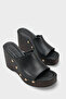 Sonia Wedge Heeled Single Strap Open Toe Sabo Slippers