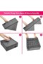 4 PCS Drawer Organizer Set,Foldable Wardrobe Clothes Storage Boxes,Closet Drawer Dividers for Underwear,Socks,and Bras,Grey - 2