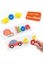See And Spell Learning Exercise Thinking Toy,Multicolored Wooden Spelling Game for Kids 3+ Years - 3