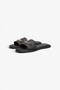 Leather Horsebit Mule Women's Black Sandals - Fw0Fw08420 - 3