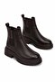 Senya Elastic Women's Genuine Leather Boots Brown