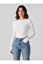 Women's Crew Neck Long Sleeve Fingerless Stretchy Bodysuit T-Shirt
