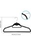 Plastic Clothes Hangers,20 Pack Heavy Duty Durable Non-Slip Coat Hangers with 360-Degree Swivel Hooks,Black - 7