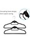 Plastic Clothes Hangers,20 Pack Heavy Duty Durable Non-Slip Coat Hangers with 360-Degree Swivel Hooks,Black - 2