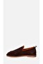 Si̇mba Women's Lofer with Fur Inside Winter Genuine Leather Brown Suede - 2