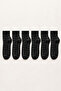 Women's Soft Textured Patterned Black Bamboo Towel Booties Socks – 6-Piece Premium - 3