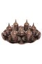 6-Piece Turkish Coffee Set with Ottoman Motifs Copper Color - 2