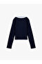 Cotton Long-Sleeve V-Neck T-Shirt with Shirt Collar Detail - 4
