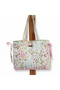 Pink Baby Care Bag, Lunchbag, Floral Patterned 100% Cotton - 5