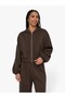 Onlscarlett L/S Zip-Hood Swt Women's Brown - 15346449 - 3