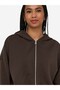 Onlscarlett L/S Zip-Hood Swt Women's Brown - 15346449 - 4