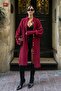 Women's Burgundy Stylish Buttoned Soft Textured Knitwear Cardigan - 2