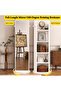 360° Rotating 3-in-1 Full-Length Mirror (168 x 46 cm) WHITE - Storage Shelves & Dual-Side Hangers, Space-Saving Design - 2