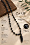Black Beaded End Detail Necklace Men's Unisex Chain Necklace Daily Use Stylish Accessory