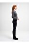 60935 Crew Neck Sequined Glitter Buttoned Knitwear Cardigan-Smoked - 5