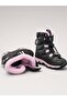 Girl's Black Lilac Fur Boots - 3
