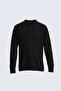 Anti-Pilling Wool Regular Fit Polo Collar Black Sweater - 3