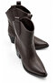 Shane Women's Brown Embroidered Pointed Toe Thick Heeled Western Cowboy Boots - 2