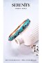 Engraved Colorful Satin Enamel Zircon Stone Brass Plated Zamak Bracelet - 3