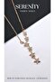 Zircon Stone Steel Necklace with Row of Stars - 3