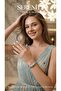 Daisy Embroidered Colorful Satin Enamel Zircon Stone Brass Plated Zamak Bracelet - 2
