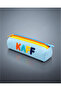 01109 Ice Blue Three Eyes Colorful Zipper Waterproof Bondit Fabric Plush Printed Pencil Case Pen Holder