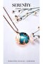 Blue World Figured Covered Picture Steel Necklace - 3