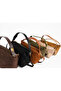 Women's Suede Handbag Shoulder Medium Size Tan Bowling Bag - 7