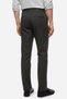 Men's Khaki Herringbone Patterned Straight Fit Trousers - 4