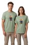 Unisex White Teddy Bear Printed 100% Cotton Oversize Crew Neck T-Shirt