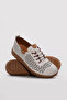 Genuine Leather Beige Women's Casual Shoes 657Za003 - 3