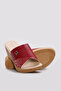 Red Women's Wedge Heel Slippers 158Za650 - 3