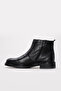 Genuine Leather and Fur Black Men's Classic Boots 951Kma105K - 2