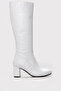 Genuine Leather White Women's Classic Boot 064SZA999 - 2
